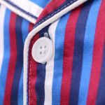Satijnen Pyjama | Bordo Blauw Gestreept | www.pietkoopmans.nl