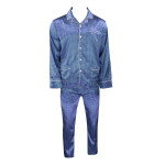 Satijnen Pyjama | Blauw Wit Gestipt | www.pietkoopmans.nl
