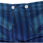 Satijnen Pyjama | Marine Blauw Gestreept | www.pietkoopmans.nl