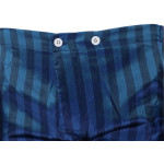 Satijnen Pyjama | Marine Blauw Gestreept | www.pietkoopmans.nl
