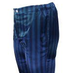 Satijnen Pyjama | Marine Blauw Gestreept | www.pietkoopmans.nl