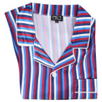 Satijnen Pyjama | Bordo Blauw Gestreept | www.pietkoopmans.nl