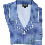 Satijnen Pyjama | Blauw Wit Gestipt | www.pietkoopmans.nl