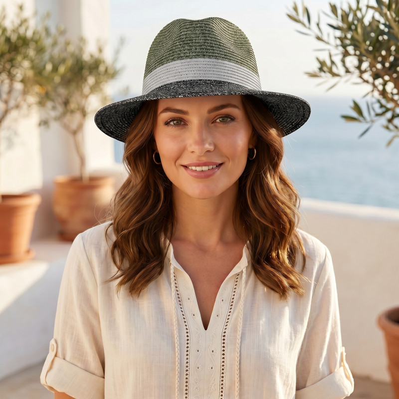 Seeberger Zomer Hoed | Green Black