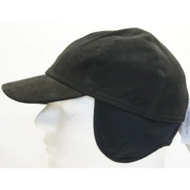 Derby Cap Oorkleppen | Zwart Leder
