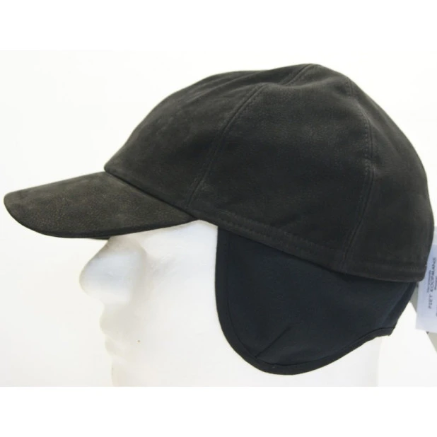 Derby Cap Oorkleppen | Zwart Leder | www.pietkoopmans.nl