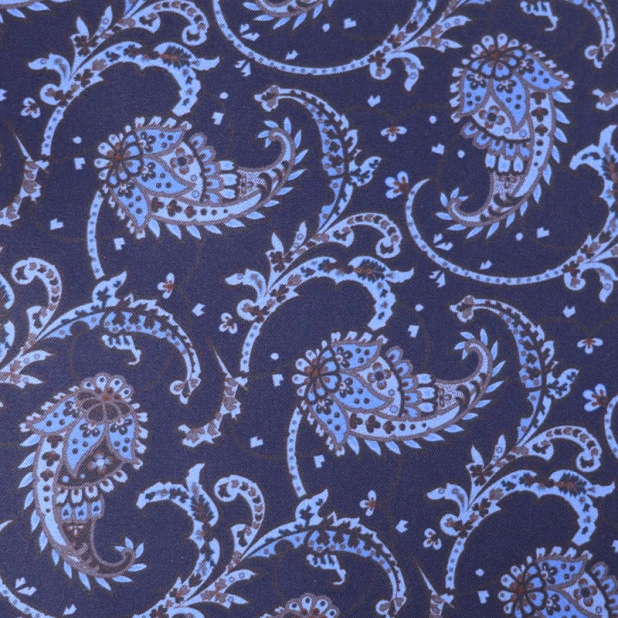 Dante Zijde Wol Shawl | Marine Bruin | www.pietkoopmans.nl