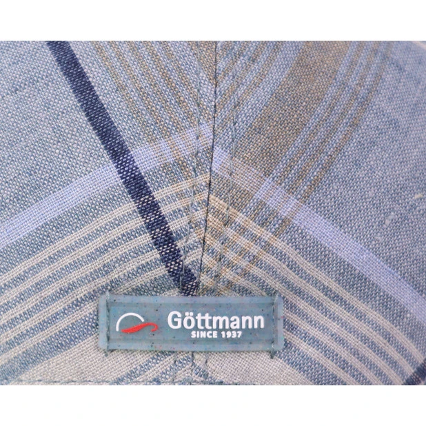 Göttmann Flatcap Jackson | Linnen Geruit | www.pietkoopmans.nl