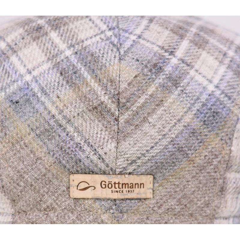 Göttmann Flatcap Richmond | Linnen Beige Geruit | www.pietkoopmans.nl