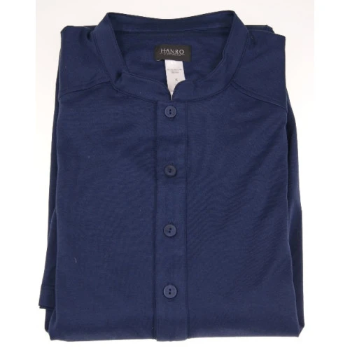 Hanro Nachthemd Lange mouwen | Donkerblauw | www.pietkoopmans.nl