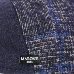 Marone Flatcap Detroit Tweed | Marine | www.pietkoopmans.nl