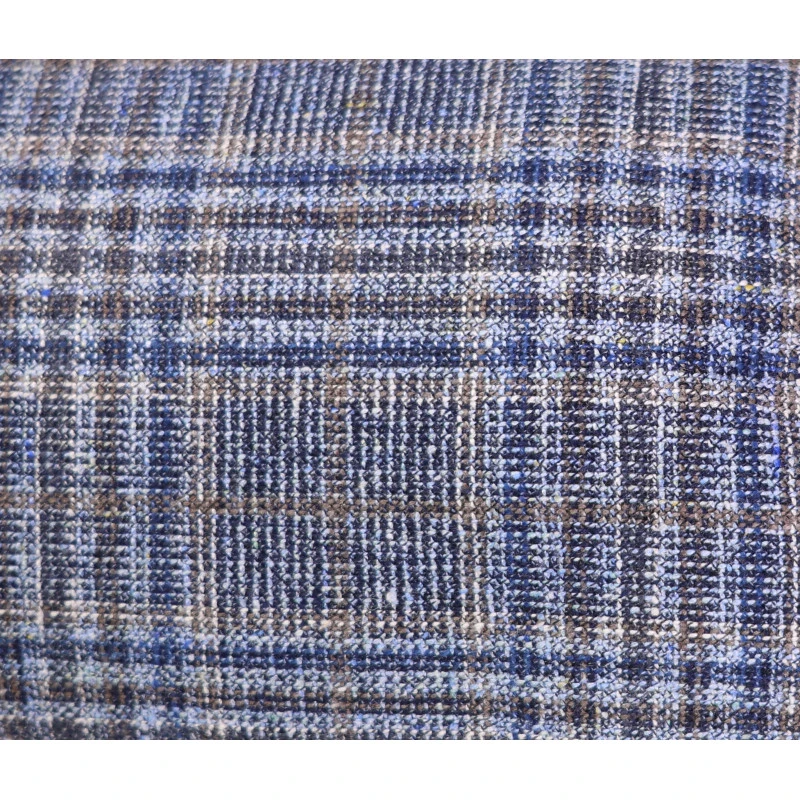 Flatcap Wol Zijde | Blauw Bruin Geruit | www.pietkoopmans.nl