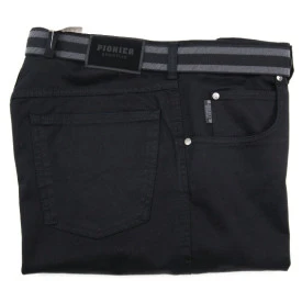 Pionier Stretch Broek | Effen Zwart 