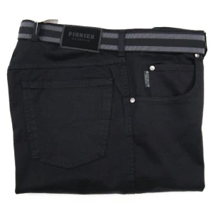 Pionier Stretch Broek | Effen Zwart 