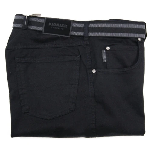 Pionier Stretch Broek | Effen Zwart