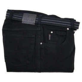 Pionier Stretch Jeans | Zwart Uni