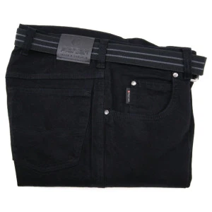 Pionier Stretch Jeans | Zwart Uni