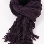 Seeberger Shawl Gebreid | Aubergine