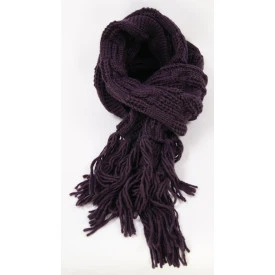 Seeberger Shawl Gebreid | Aubergine