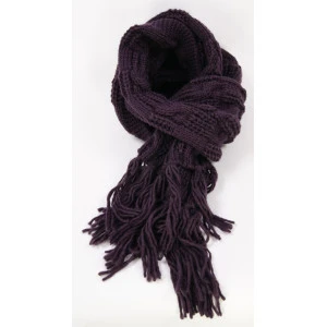 Seeberger Shawl Gebreid | Aubergine