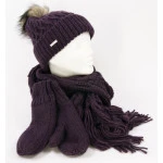 Seeberger Shawl Gebreid | Aubergine