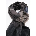 Shawl Wol Geweven | Brown Navy