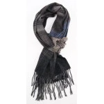 Shawl Wol Geweven | Brown Navy
