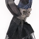 Shawl Wol Geweven | Brown Navy
