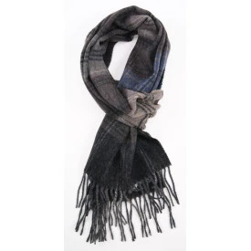 Shawl Wol Geweven | Brown Navy