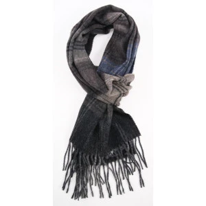Shawl Wol Geweven | Brown Navy