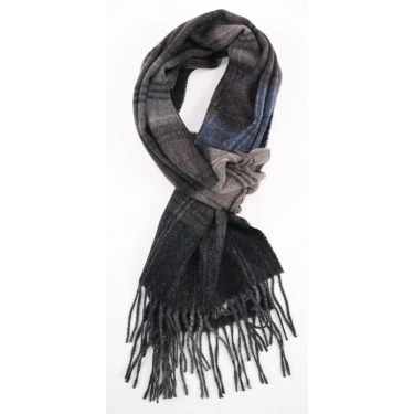 Shawl Wol Geweven | Brown Navy