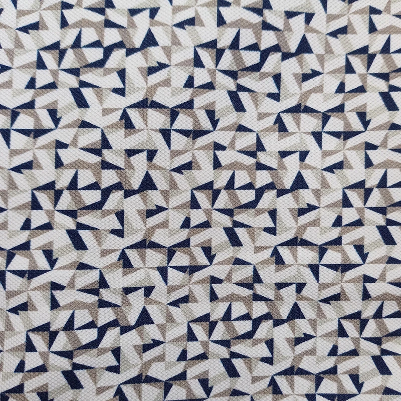 Baileys Polo Korte Mouw | Taupe Marine Print | www.pietkoopmans.nl