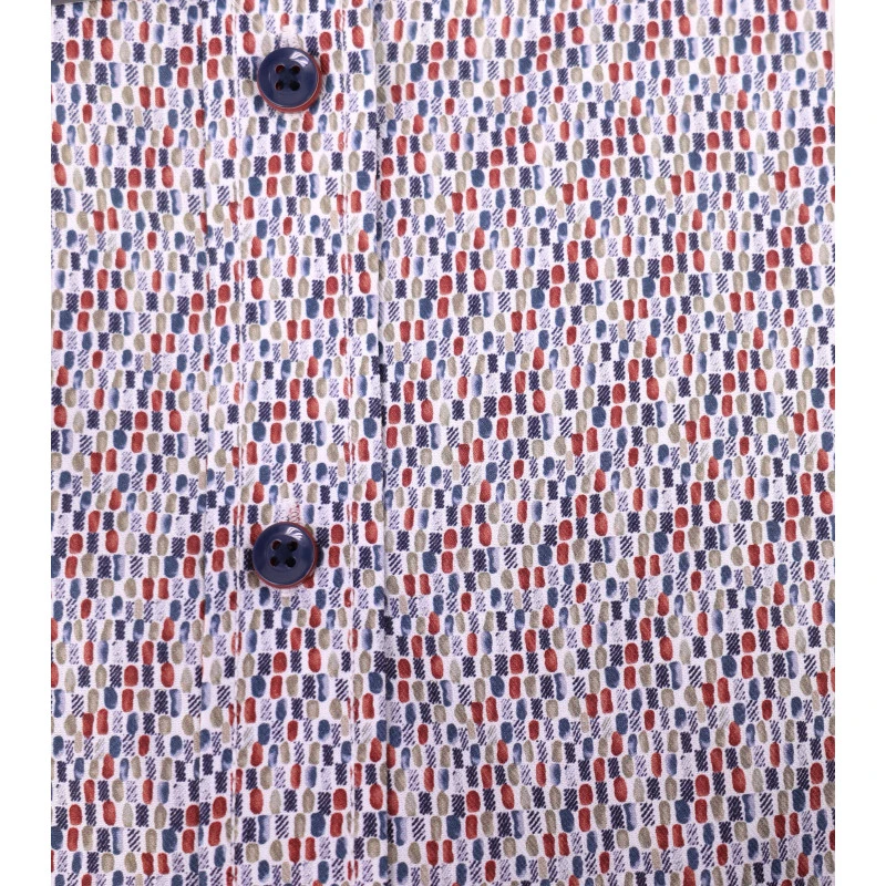 Casamoda Heren Overhemd |  Rood Blauw Fijn Dessin | www.pietkoopmans.nl