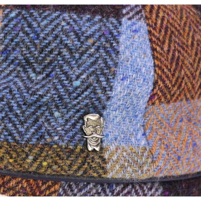 City Sport Winter Flat Cap | Lichtblauw Geblokt | www.pietkoopmans.nl