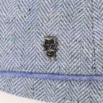 City Sport Summer Tweed Flat Cap | Lichtblauw Visgraat | www.pietkoopmans.nl