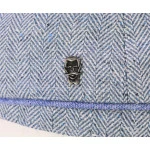 City Sport Summer Tweed Flat Cap | Lichtblauw Visgraat | www.pietkoopmans.nl