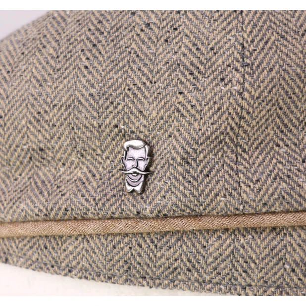 City Sport Summer Tweed Flat Cap | Créme Visgraat | www.pietkoopmans.nl