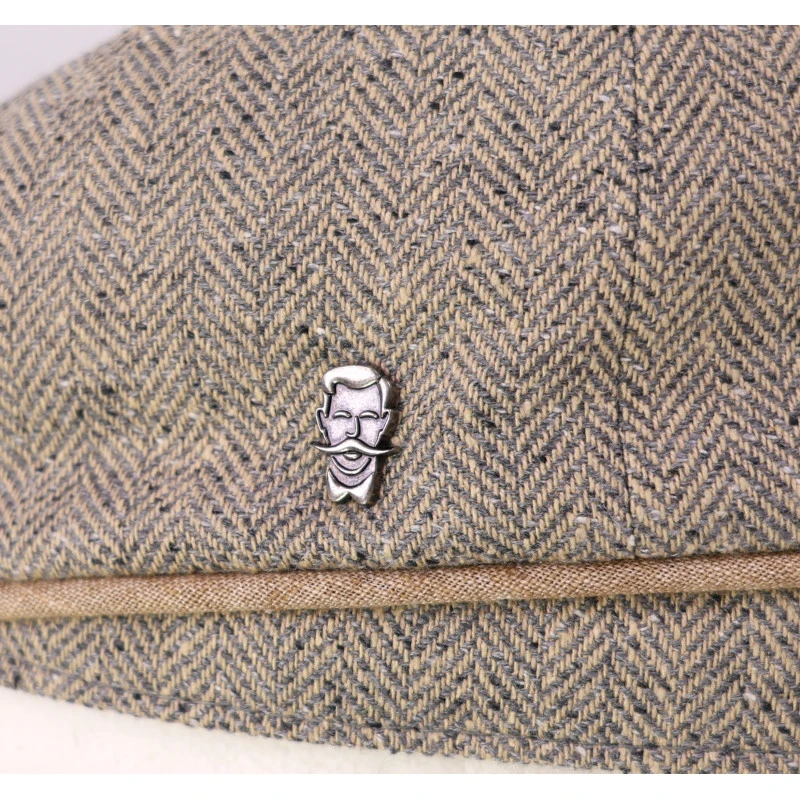 City Sport Summer Tweed Flat Cap | Créme Visgraat | www.pietkoopmans.nl