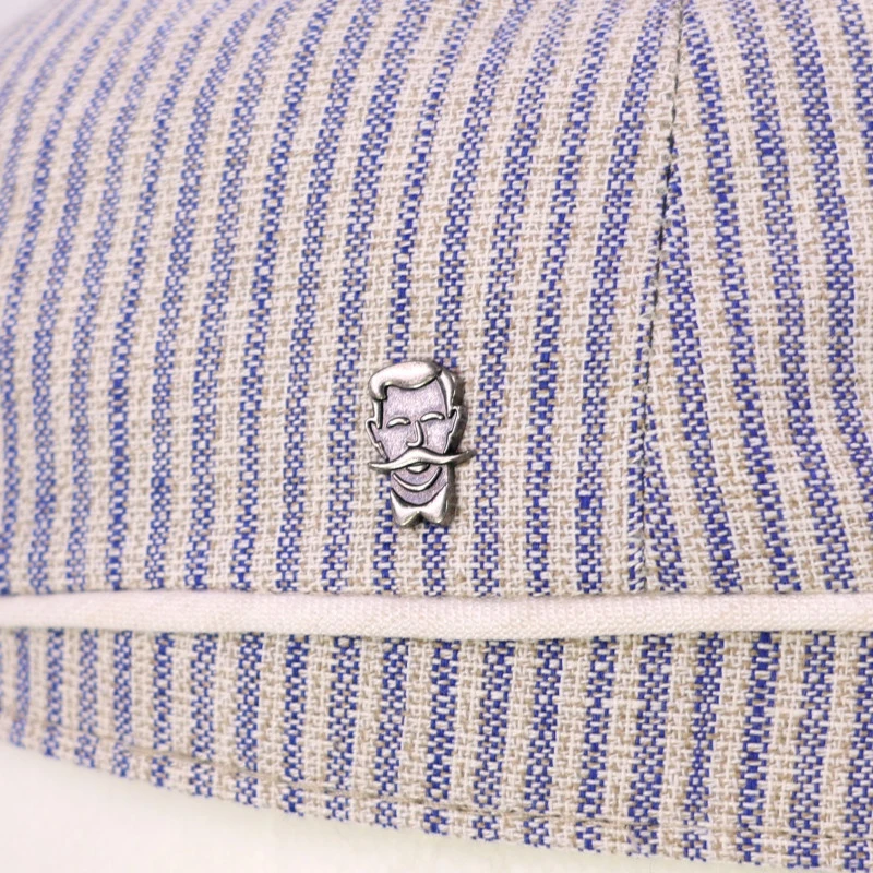 City Sport Zomer Flat Cap | Blauw Beige Gestreept | www.pietkoopmans.nl