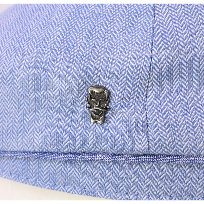 City Sport Linnen Flat Cap | Lichtblauw | www.pietkoopmans.nl
