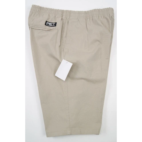 Piet Elastische Taille Korte Broek | Beige Zomer | www.pietkoopmans.nl