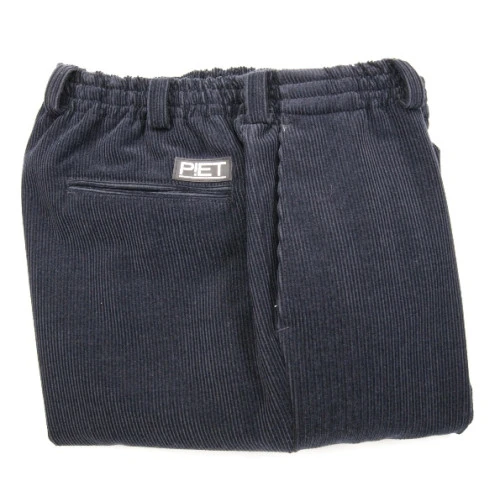 P!et Elastische Taille Broek | Marine Corduroy | www.pietkoopmans.nl