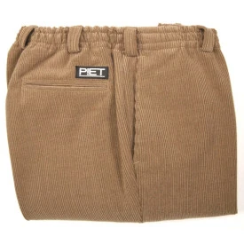 P!et Elastische Taille Broek | Camel Corduroy