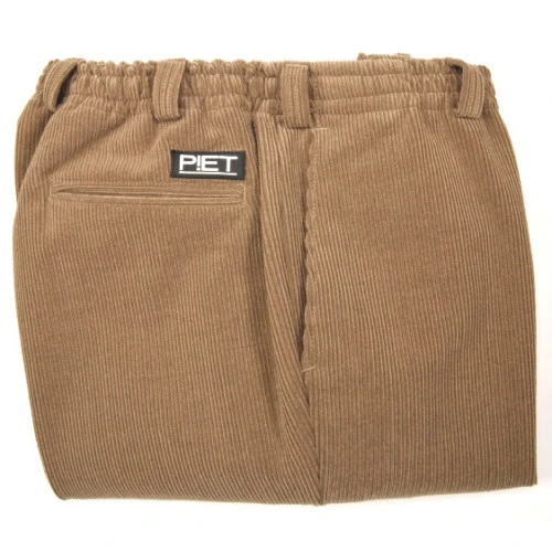 P!et Elastische Taille Broek | Camel Corduroy | www.pietkoopmans.nl