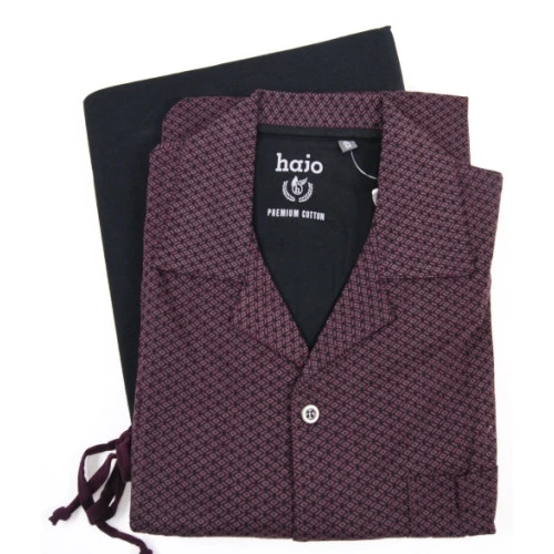 Hajo Pyjama Tricot | Bordeaux Antra