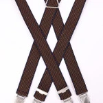Bretels 4 Sterke Clips| Cognac Marine Print | www.pietkoopmans.nl