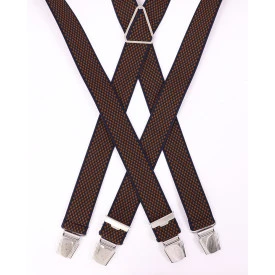 Bretels 4 Sterke Clips| Cognac Marine Print
