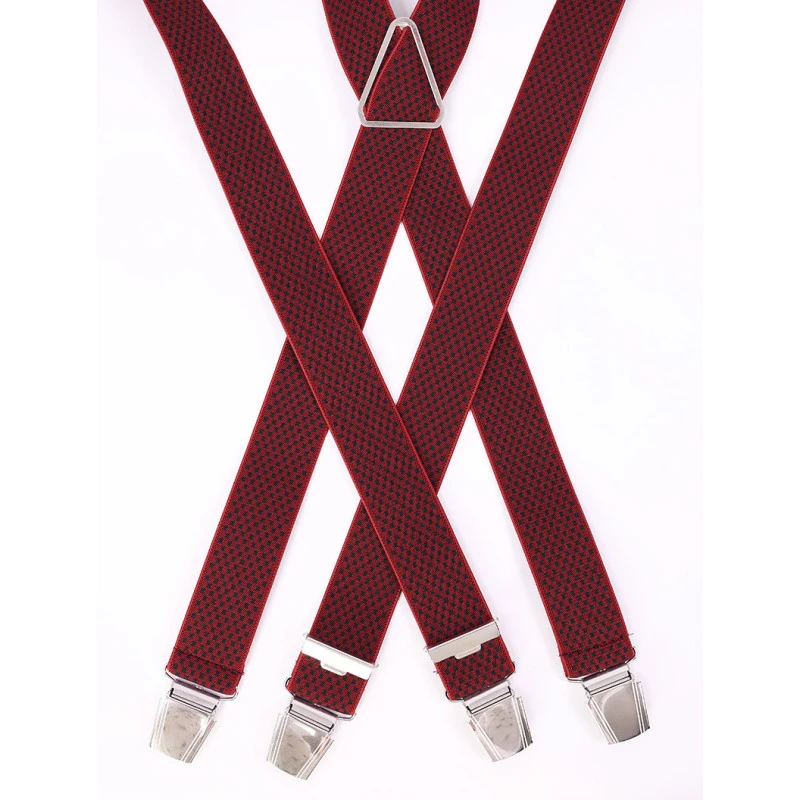 Bretels 4 Sterke Clips| Rood Marine Print | www.pietkoopmans.nl