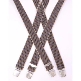 Bretels 4 Sterke Clips | Taupe Marine Print