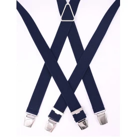 Bretels 4 Sterke Clips| Effen marine